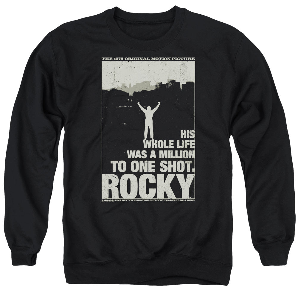 Rocky/silhouette-adult Crewneck Sweatshirt-black