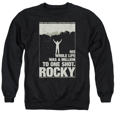 Rocky/silhouette-adult Crewneck Sweatshirt-black