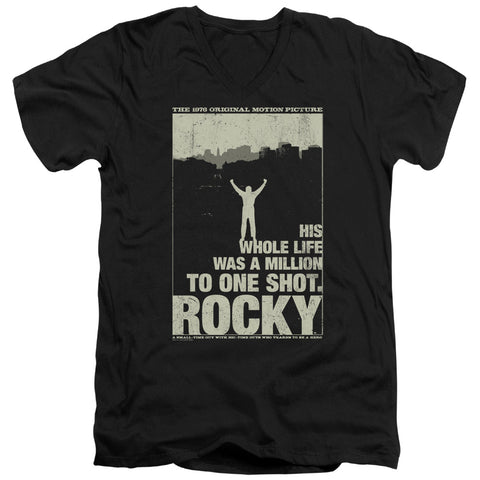 Rocky/silhouette-s/s Adult V-neck 30/1-black
