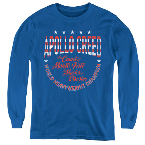 Rocky/count Of Monte Fisto-youth Long Sleeve Tee-royal Blue