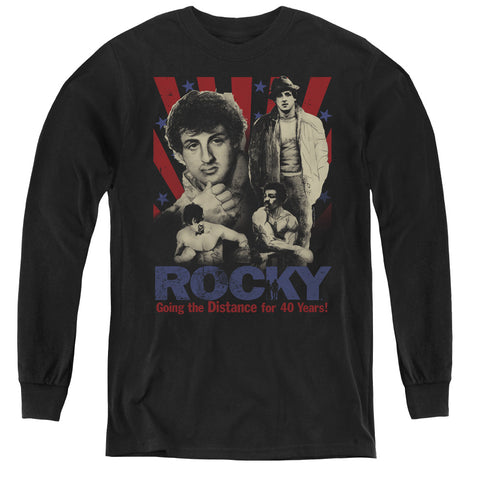 Rocky/going The Distance-youth Long Sleeve Tee-black