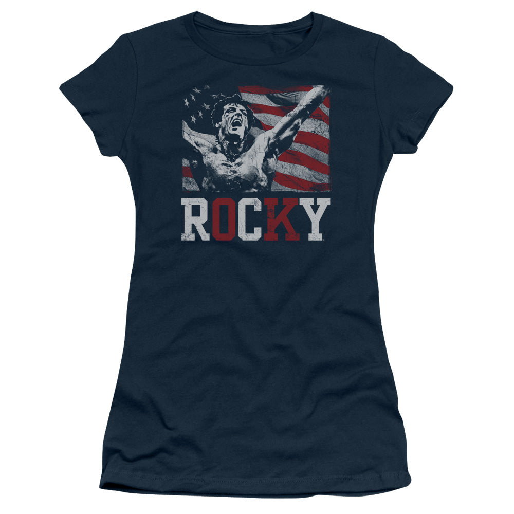 Rocky/flag Champion-s/s Junior Sheer-navy-sm