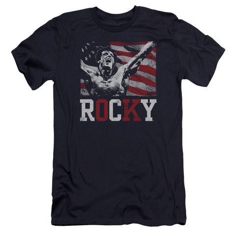 Rocky/flag Champion-hbo S/s Adult 30/1-navy-sm