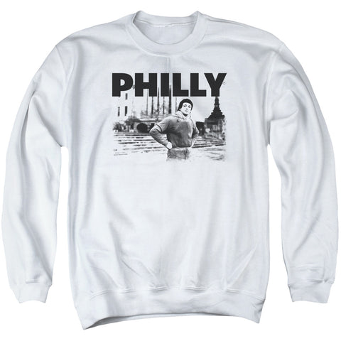 Rocky/philly-adult Crewneck Sweatshirt-white-sm