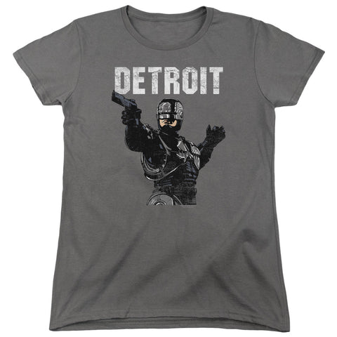 Robocop/detroit-s/s Women's Tee-charcoal