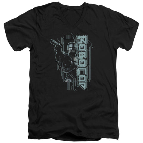 Robocop/murphy Split-s/s Adult V-neck 30/1-black-sm