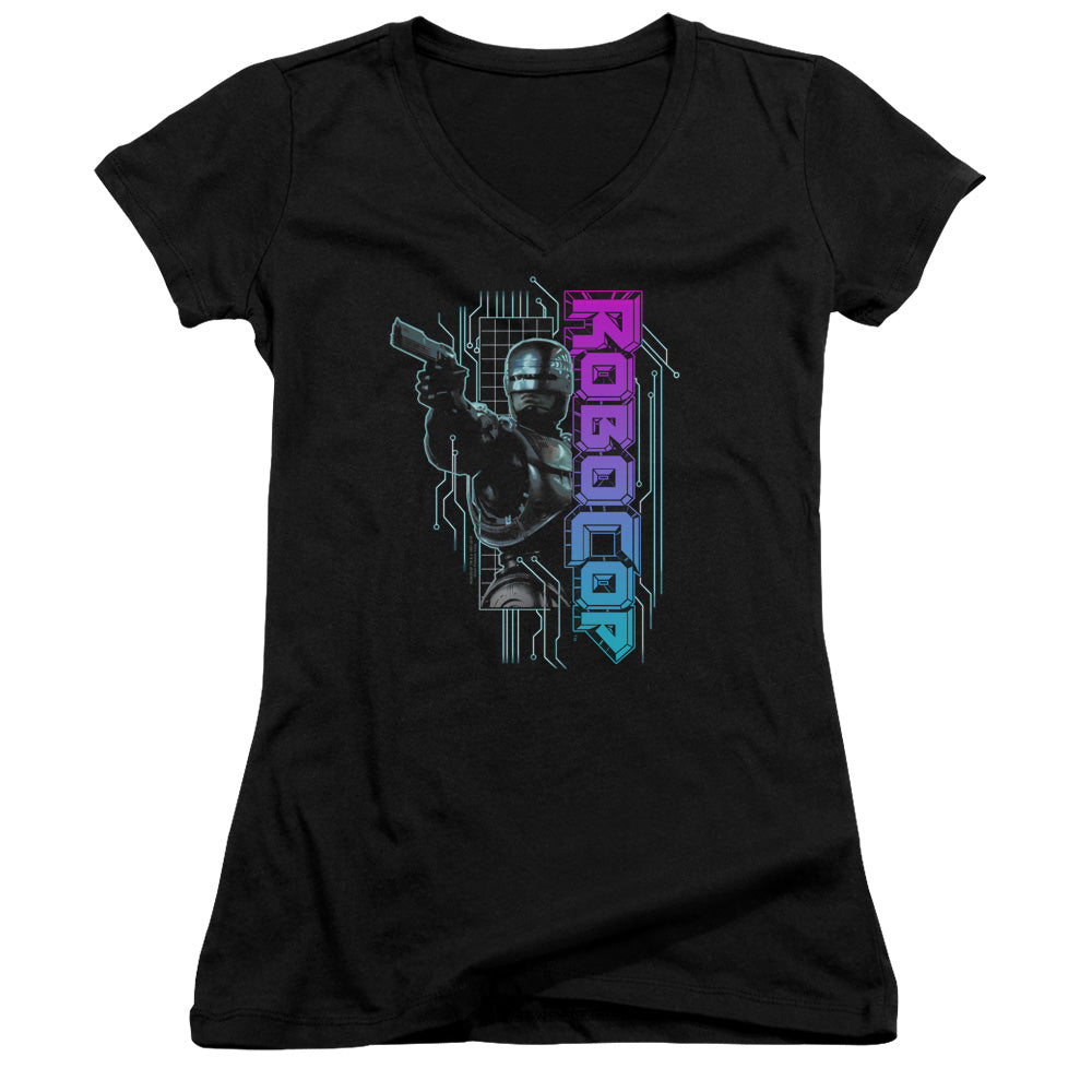 Robocop/robo Neon-junior V-neck-black-sm