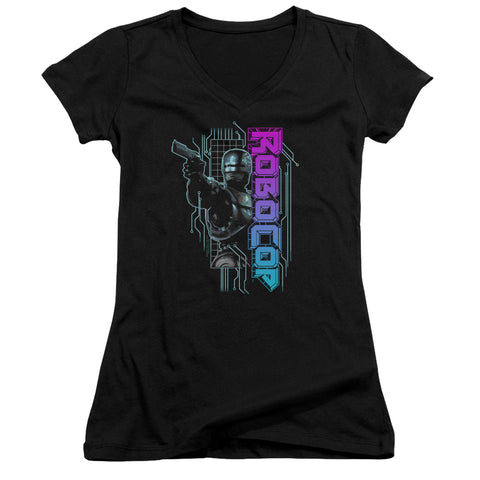 Robocop/robo Neon-junior V-neck-black-sm