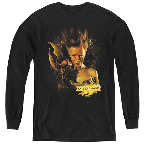 Mirrormask/queen Of Shadows - Youth Long Sleeve Tee - Black