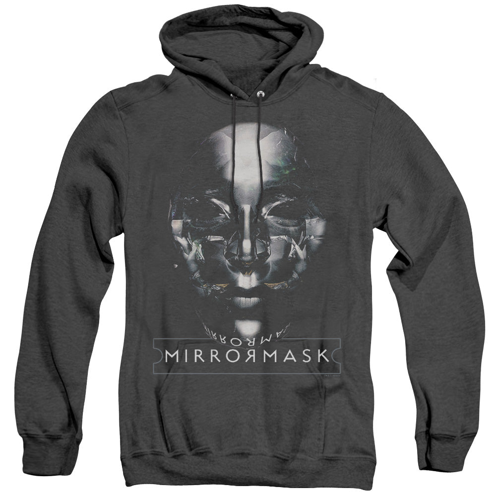 Mirrormask/mask - Adult Heather Hoodie - Black - Sm