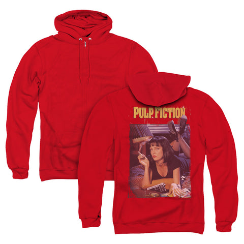 Pulp Fiction/poster (back Print) - Adult Zipper Hoodie-red