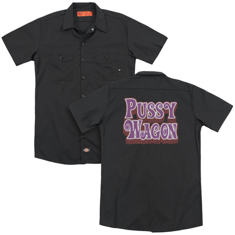 Kill Bill/wagon (back Print) - Adult Work Shirt - Black