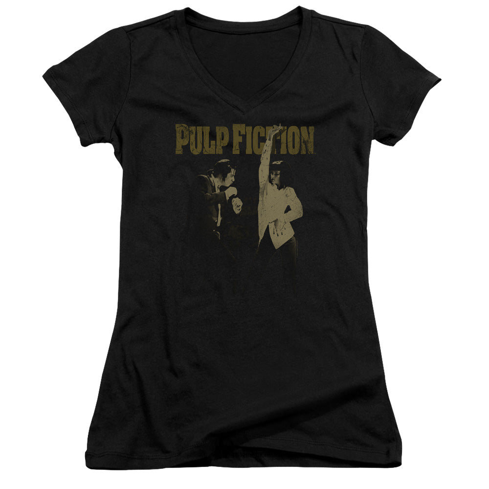 Pulp Fiction/i Wanna Dance-junior V-neck-black