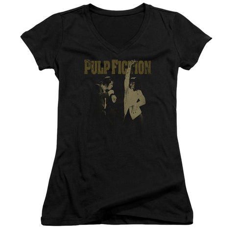 Pulp Fiction/i Wanna Dance-junior V-neck-black
