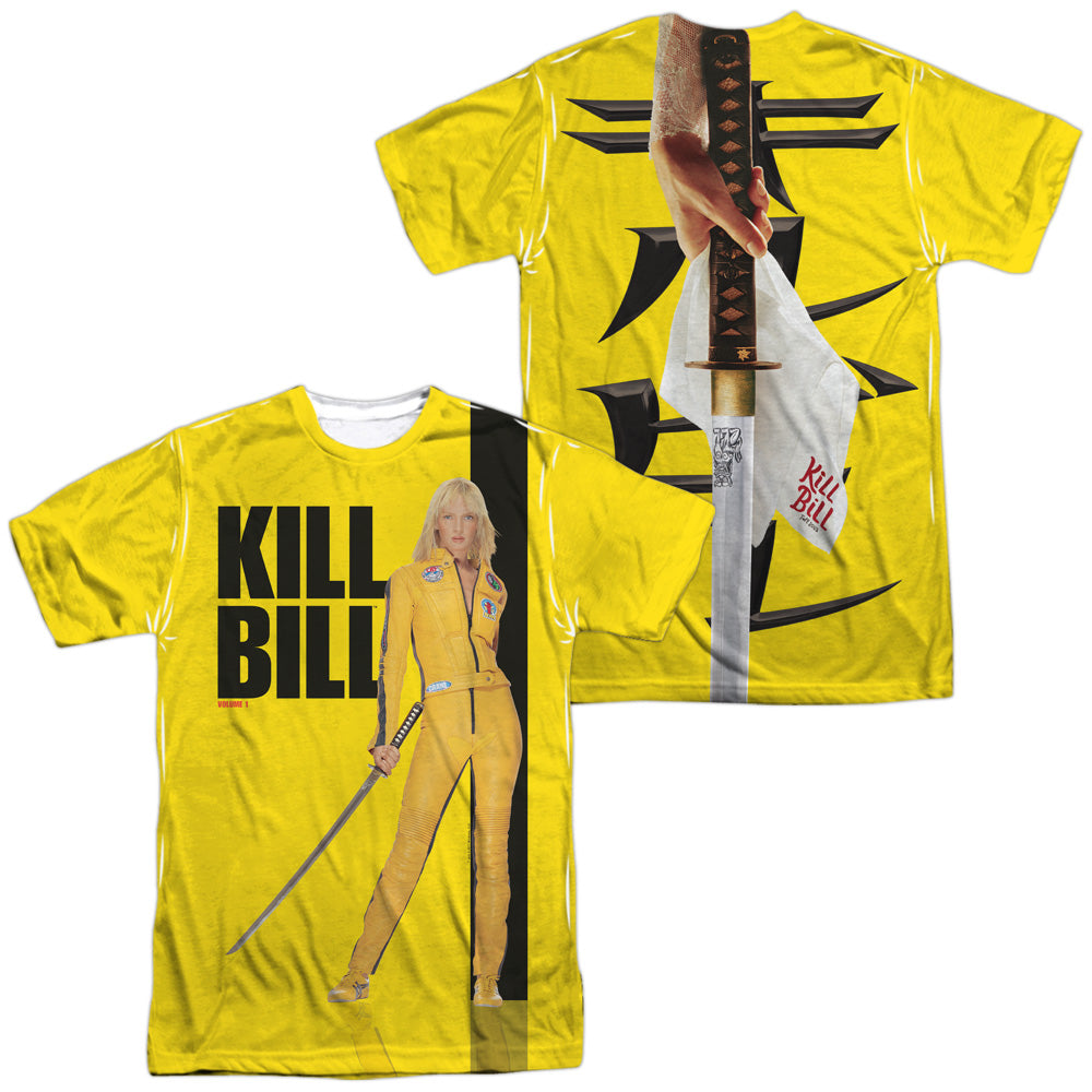 Kill Bill/poster (front/back Print)-s/s Adult Poly Crew-white
