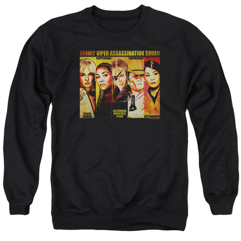 Kill Bill/deadly Viper Assassination Squad-adult Crewneck Sweatshirt-black