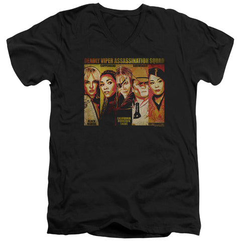 Kill Bill/deadly Viper Assassination Squad-s/s Adult V-neck 30/1-black