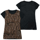 Junior Cap Sleeve 100% Poly Black Back