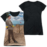 Junior Cap Sleeve 100% Poly Black Back
