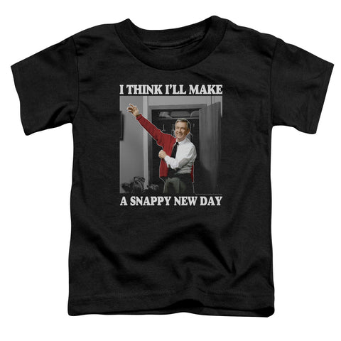 Mister Rogers/a Snappy New Day-s/s Toddler Tee-black