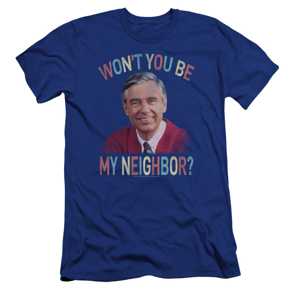 Mister Rogers/wont You-hbo S/s Adult 30/1-royal Blue-sm