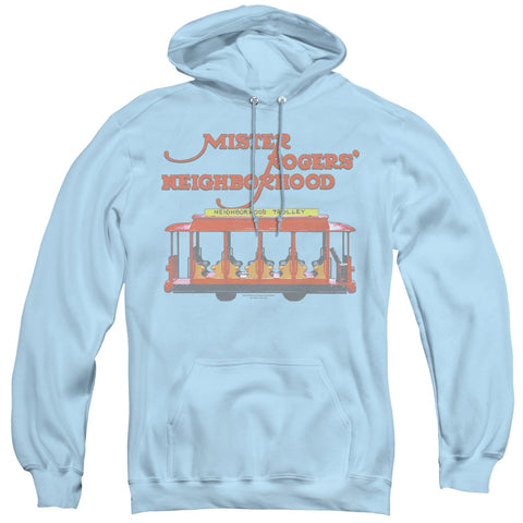 Mister Rogers/trolly-adult Pull-over Hoodie-light Blue