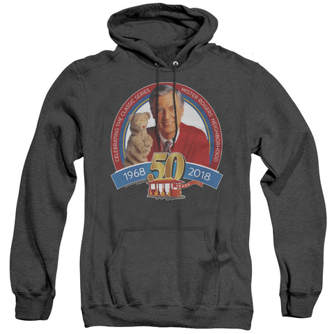 Mister Rogers/50th Anniversary Design-adult Heather Hoodie-black