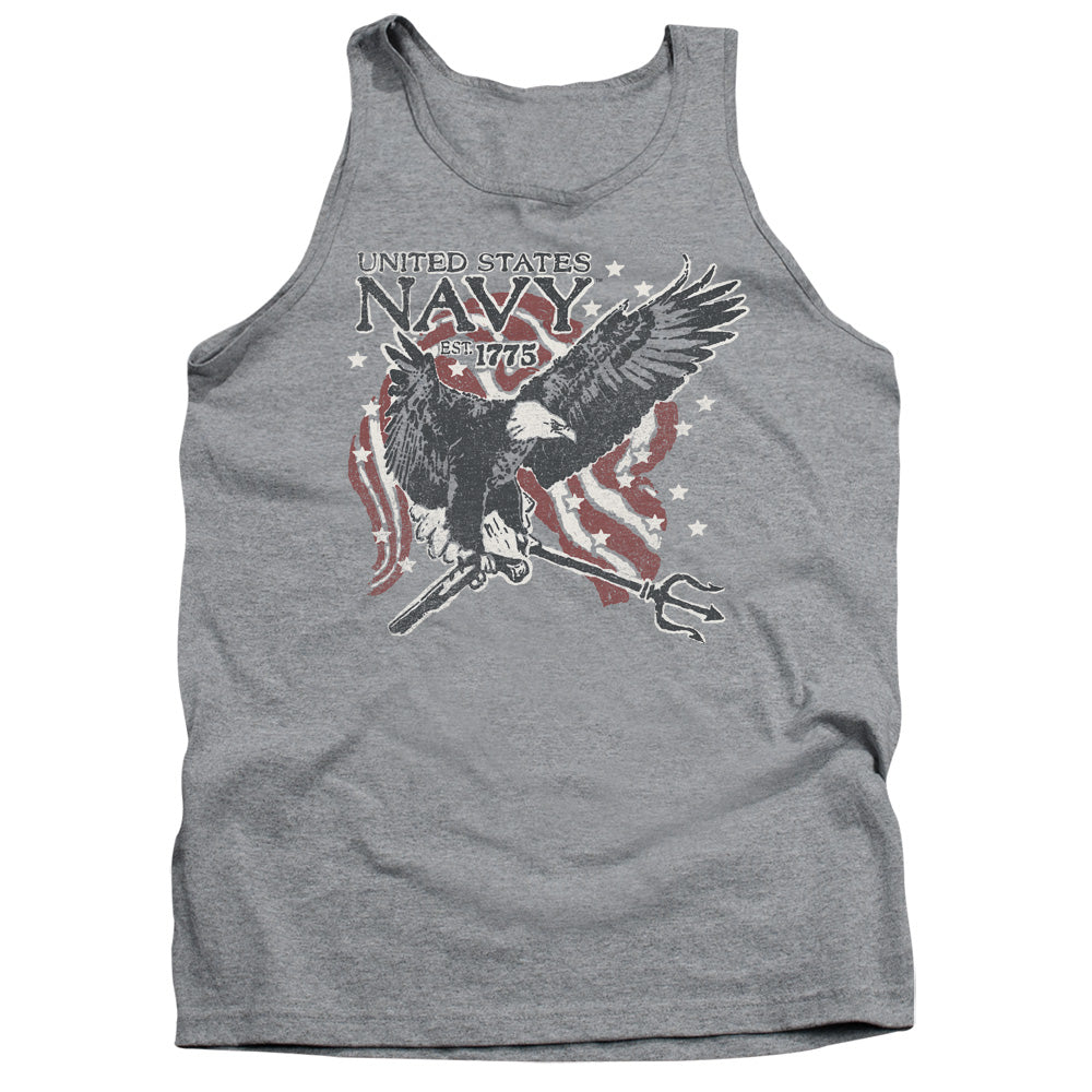 Navy/trident-adult Tank-athletic Heather