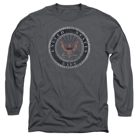 Navy/rough Emblem-l/s Adult 18/1-charcoal