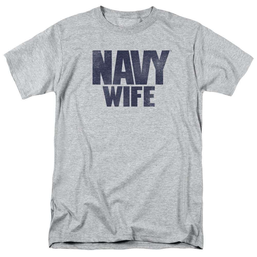 Navy/wife-s/s Adult 18/1-athletic Heather