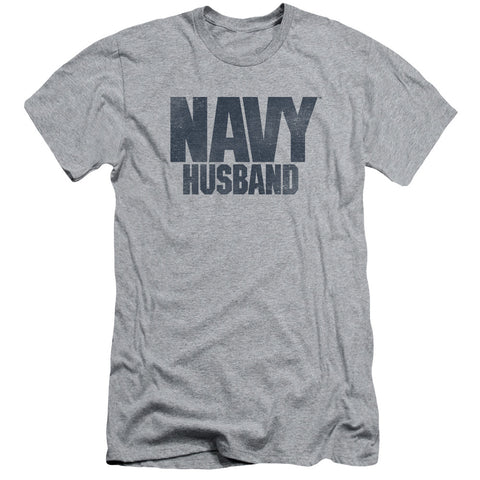 Navy/husband-s/s Adult 30/1-athletic Heather