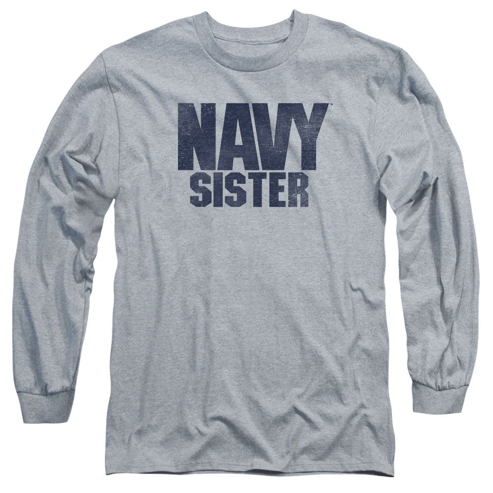 Navy/sister-l/s Adult 18/1-athletic Heather