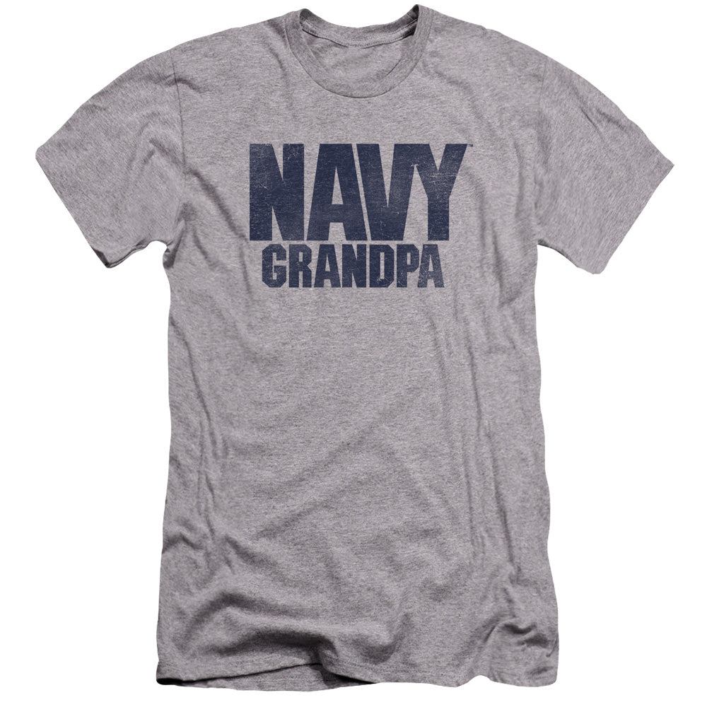 Navy/grandpa-premuim Canvas Adult Slim Fit 30/1-athletic Heather
