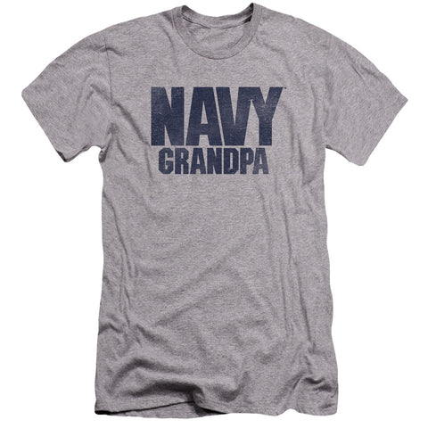 Navy/grandpa-premuim Canvas Adult Slim Fit 30/1-athletic Heather