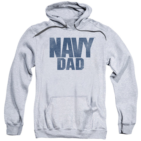 Navy/navy Dad-adult Pull-over Hoodie-athletic Heather