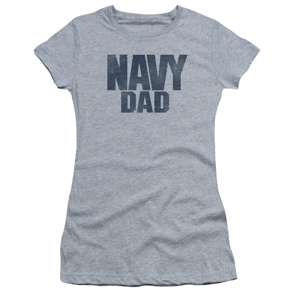Navy/navy Dad-s/s Junior Sheer-athletic Heather