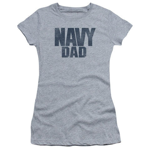 Navy/navy Dad-s/s Junior Sheer-athletic Heather