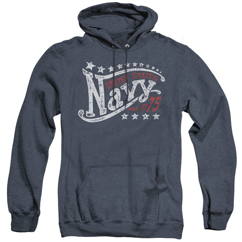 Navy/stars-adult Heather Hoodie-navy