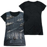 Junior Cap Sleeve 100% Poly Black Back