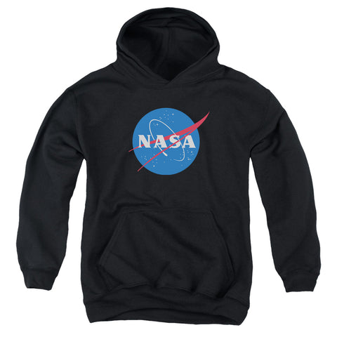 Nasa/meatball Logo-youth Pull-over Hoodie-black