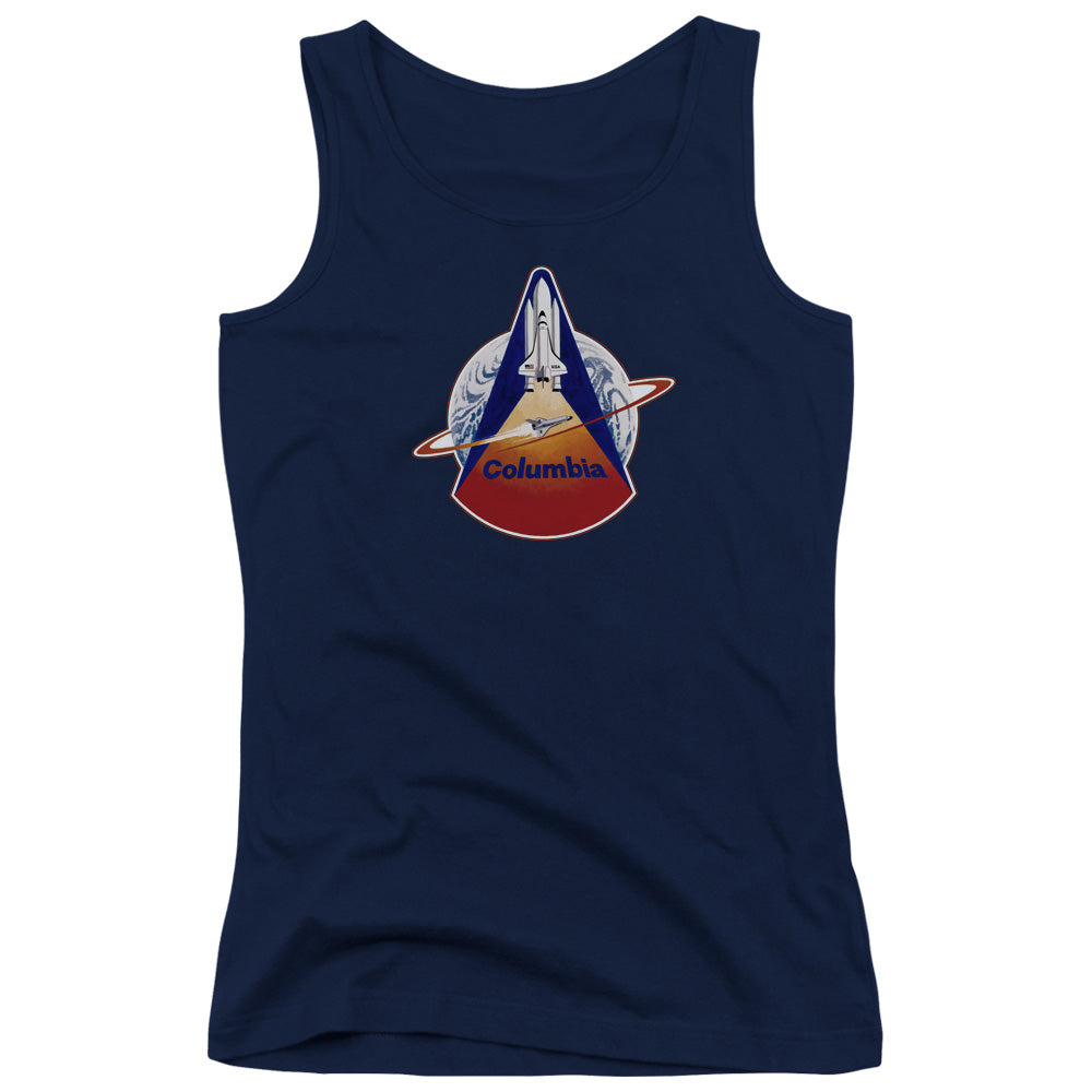 Nasa/sts 1 Mission Patch-juniors Tank Top  -navy-sm