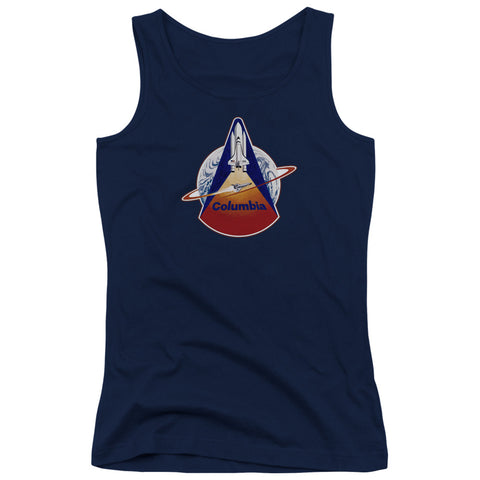 Nasa/sts 1 Mission Patch-juniors Tank Top  -navy-sm
