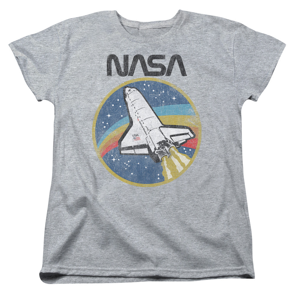 Nasa/shuttle-s/s Womens Tee-athletic Heather-sm