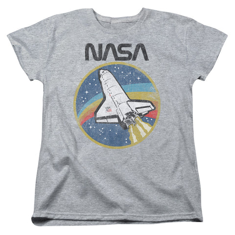 Nasa/shuttle-s/s Womens Tee-athletic Heather-sm