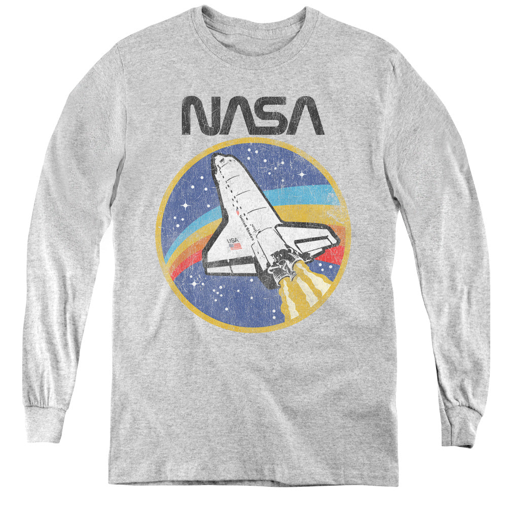 Nasa/shuttle-youth Long Sleeve Tee-athletic Heather