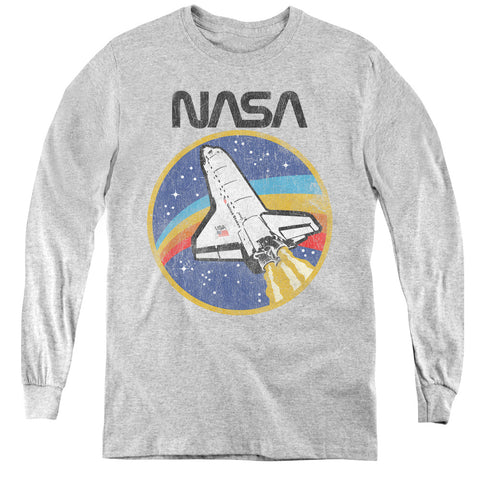 Nasa/shuttle-youth Long Sleeve Tee-athletic Heather