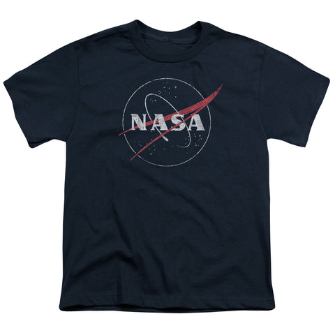 Nasa/distressed Logo-s/s Youth 18/1-navy
