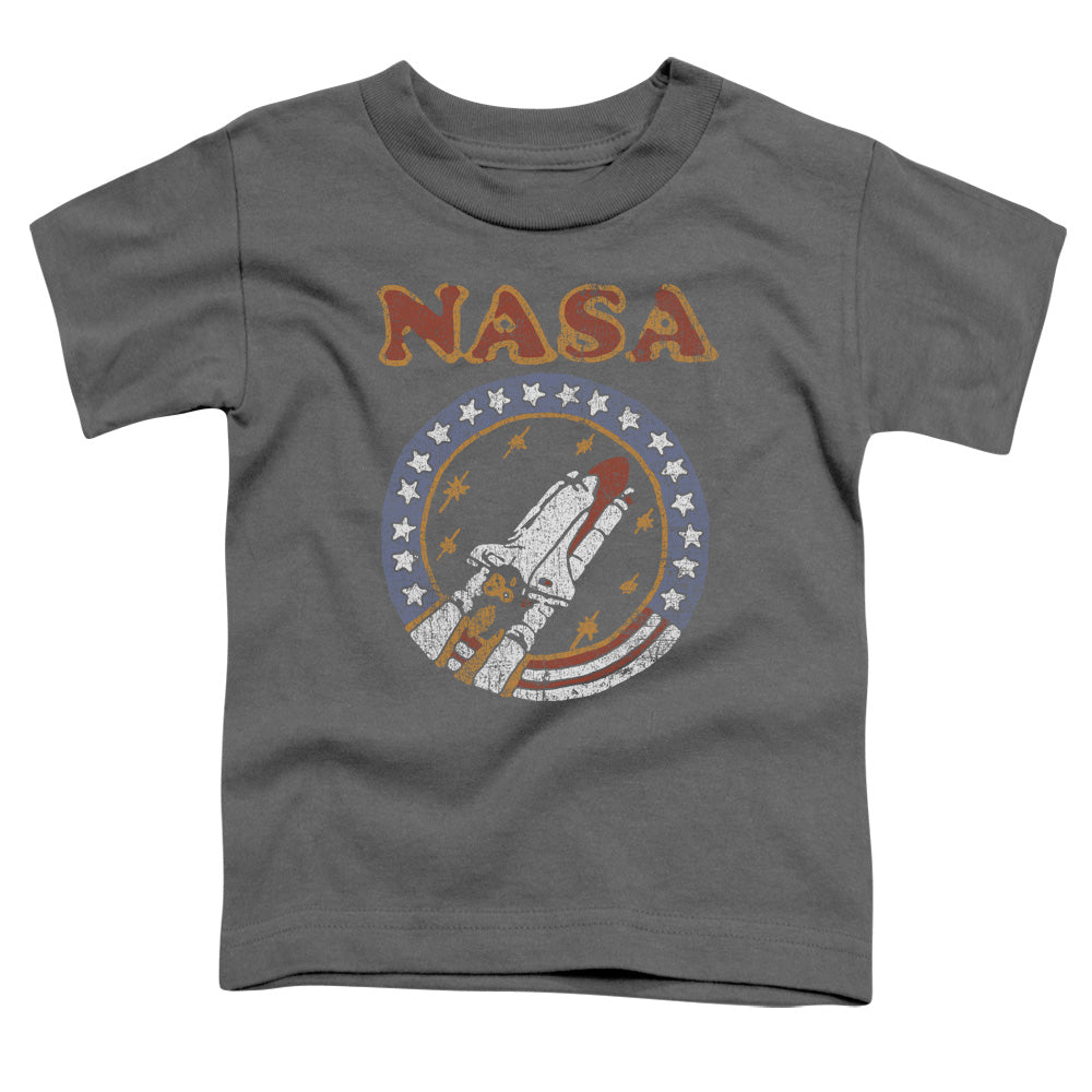 Nasa/retro Shuttle-s/s Toddler Tee-charcoal-sm(2t)