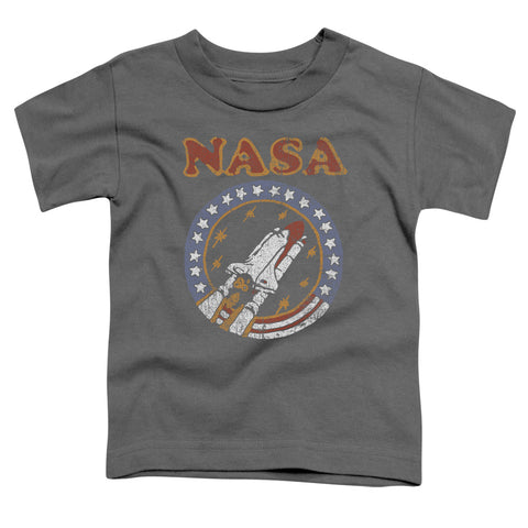 Nasa/retro Shuttle-s/s Toddler Tee-charcoal-sm(2t)