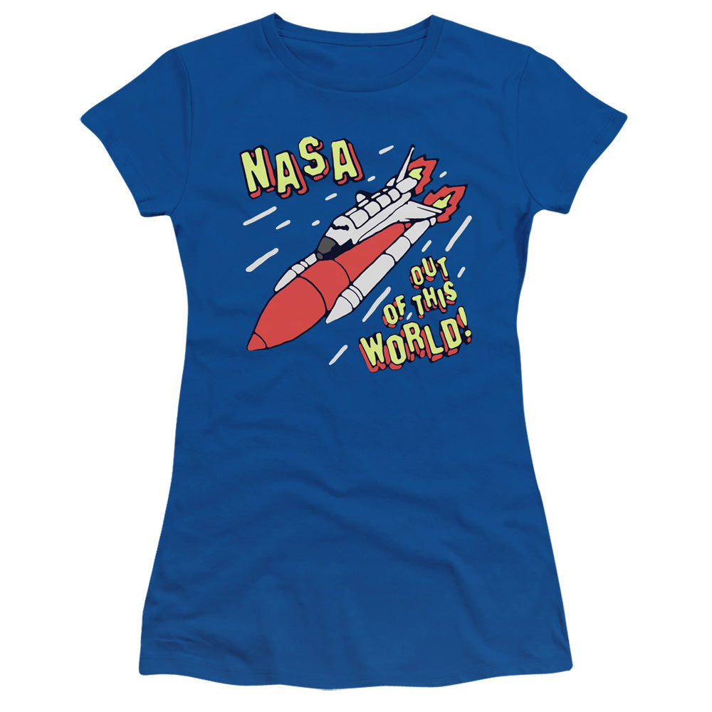Nasa/out Of This World-s/s Junior Sheer-royal Blue-sm